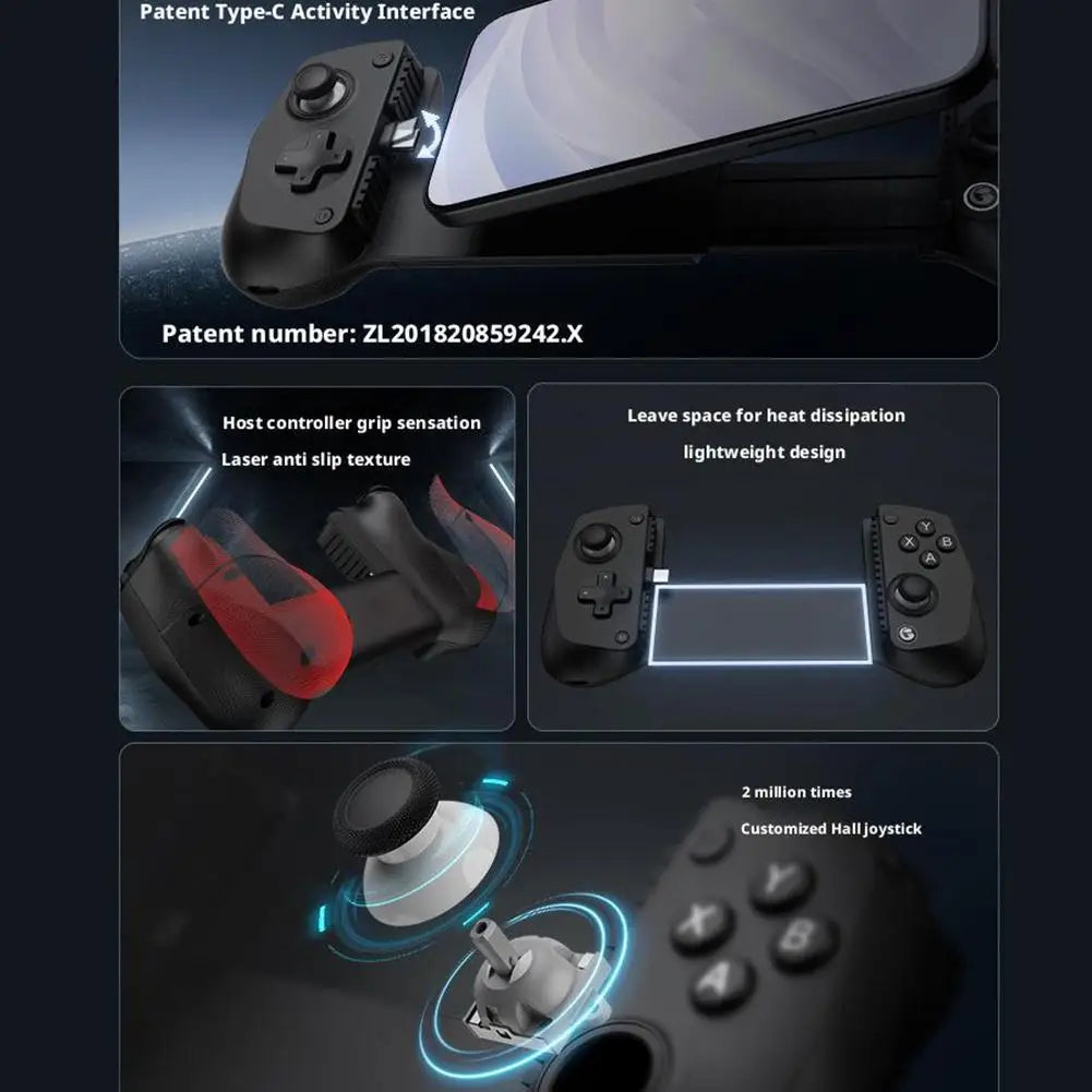 For GameSir X5 Lite Mobile Gamepad Controller Hall Linear Fast Charging Transmission For IOS Android Type-C Handle Peripherals